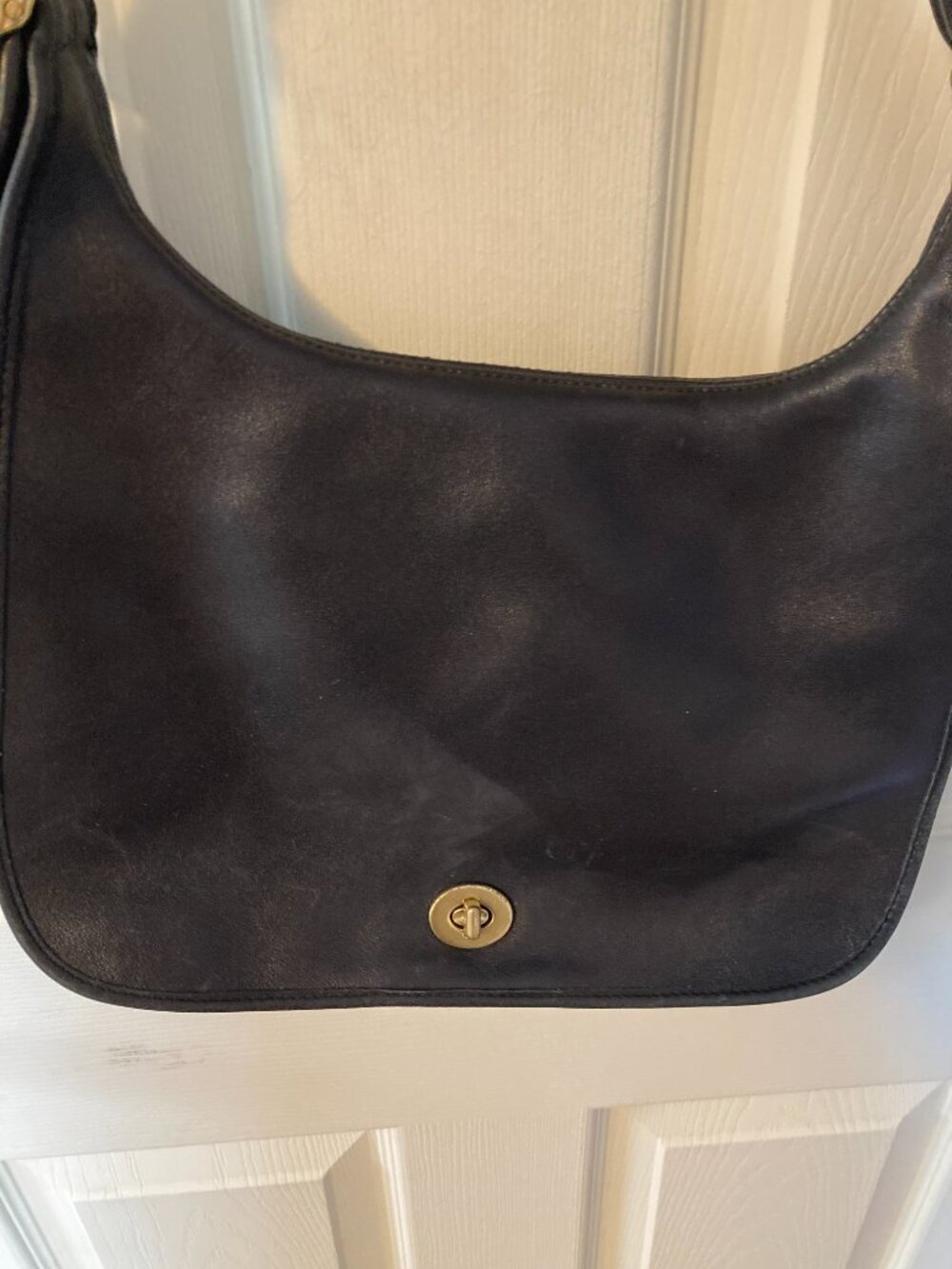 Vintage Coach 9718 Legacy Crescent Flap Hobo/Shoulder Bag Black - Picture 3 of 12
